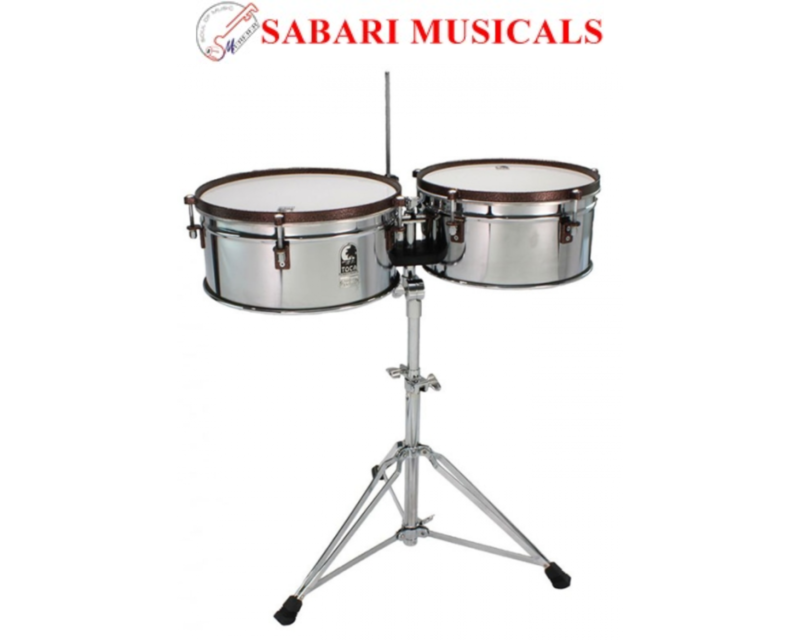 Toca T-417AB 14"+15" Custom Deluxe Timbale Set with Stand