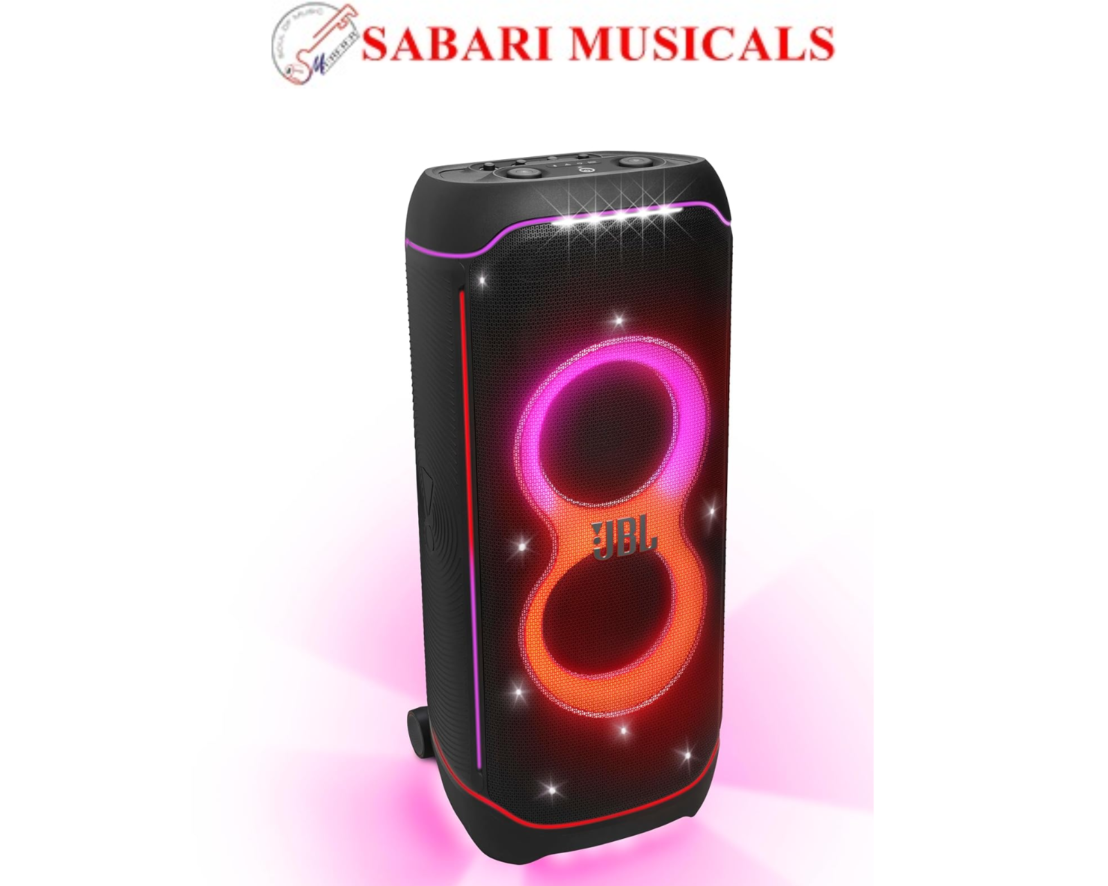 JBL Partybox Ultimate, Dynamic Lightshow, Party Pad, Wi-Fi & Bluetooth Connectivity, Dual Mic with Guitar Inputs, Pro Sound, Ipx4 Splashproof, Self Tuning, One App (Black)-JBSP0539