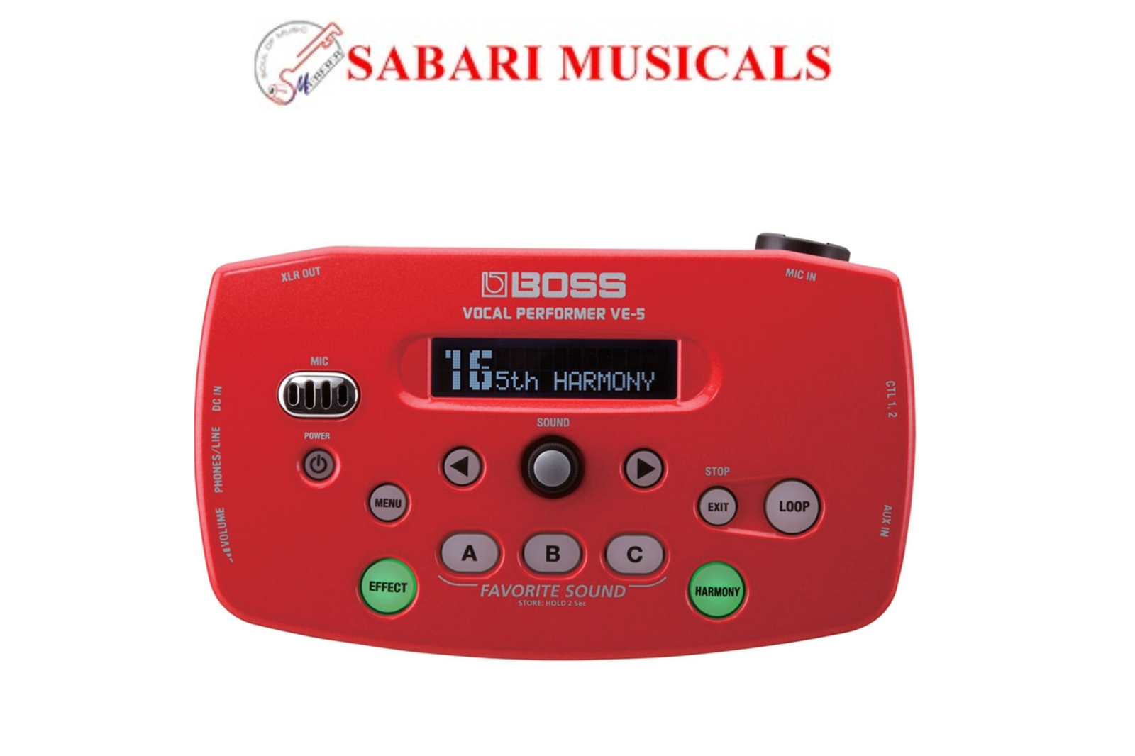 Boss VE-5 RED Vocal Performer Effects Processor