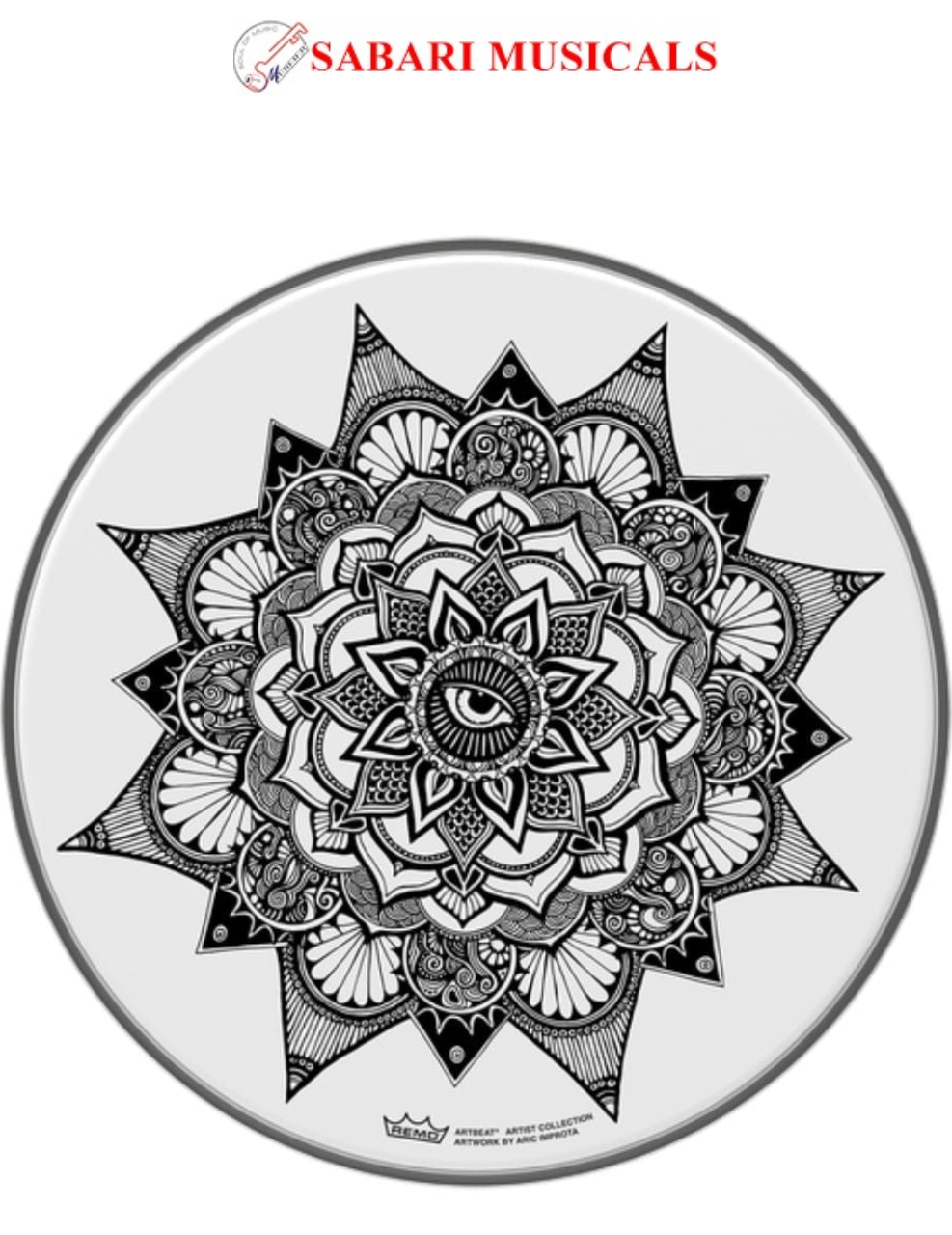 Remo SKYNDEEP SUEDE ARTBEAT Artist Collection Drumhead ARIC IMPROTA, DILATE, 14" CS-0814-20-AB007