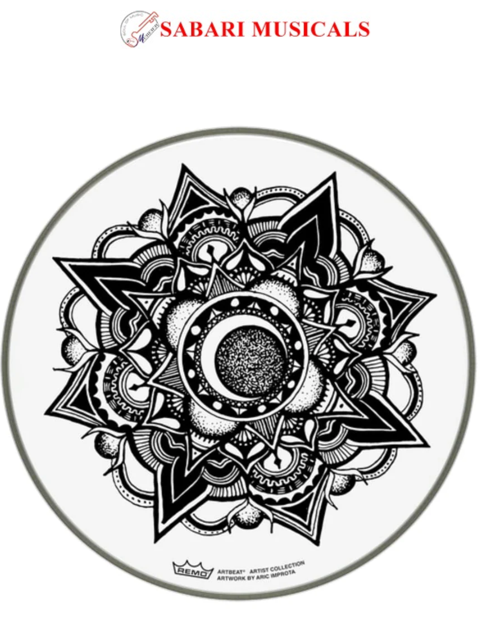 Remo 14'' Diameter SKYNDEEP EMPEROR Clear Nocturnal Bloom Artwork By Aric Improta ARTBEAT Artist Collection Drum Head PE-0014-AB-005