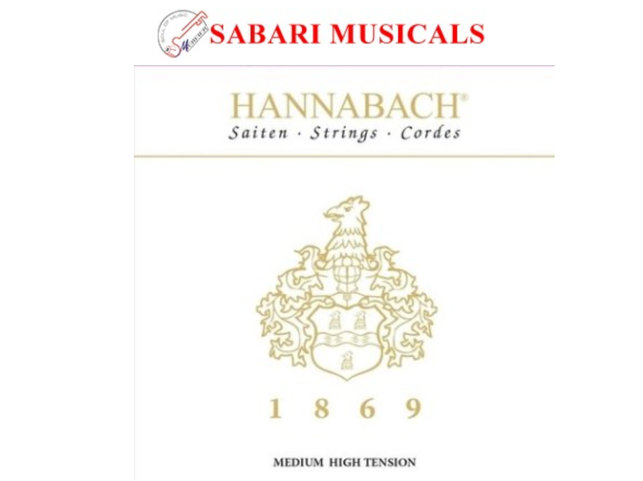 Hannabach 1869 MHT Carbon / Gold Classical Guitar Strings, Full Set