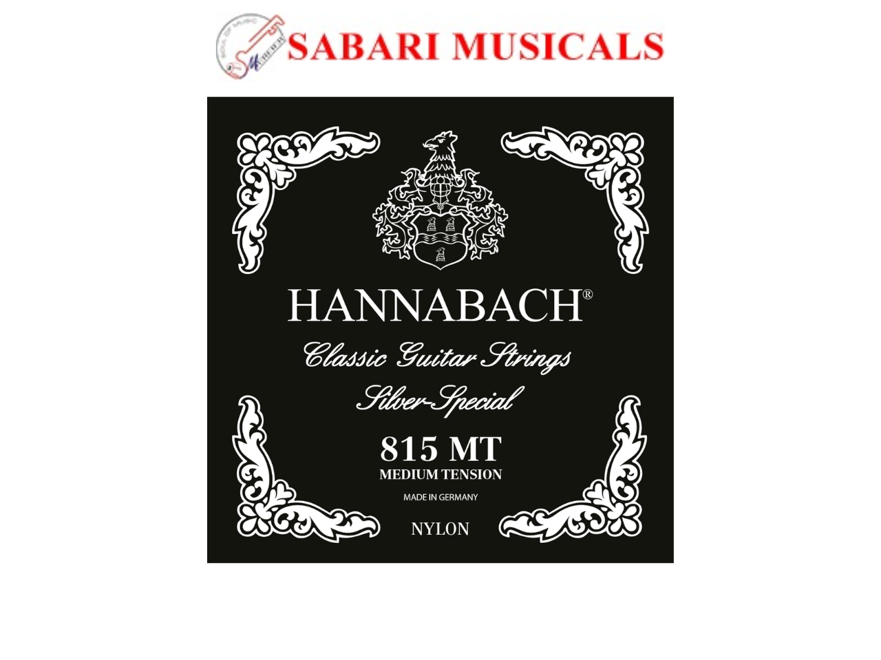 Hannabach 815MT Medium Tension, Full Set Classical Guitar Strings