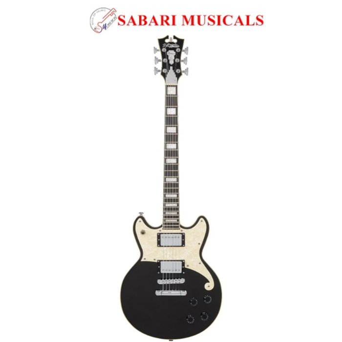 D'Angelico Premier Brighton 6 String Electric Guitar - Black Flack DAPBRIBLFCS