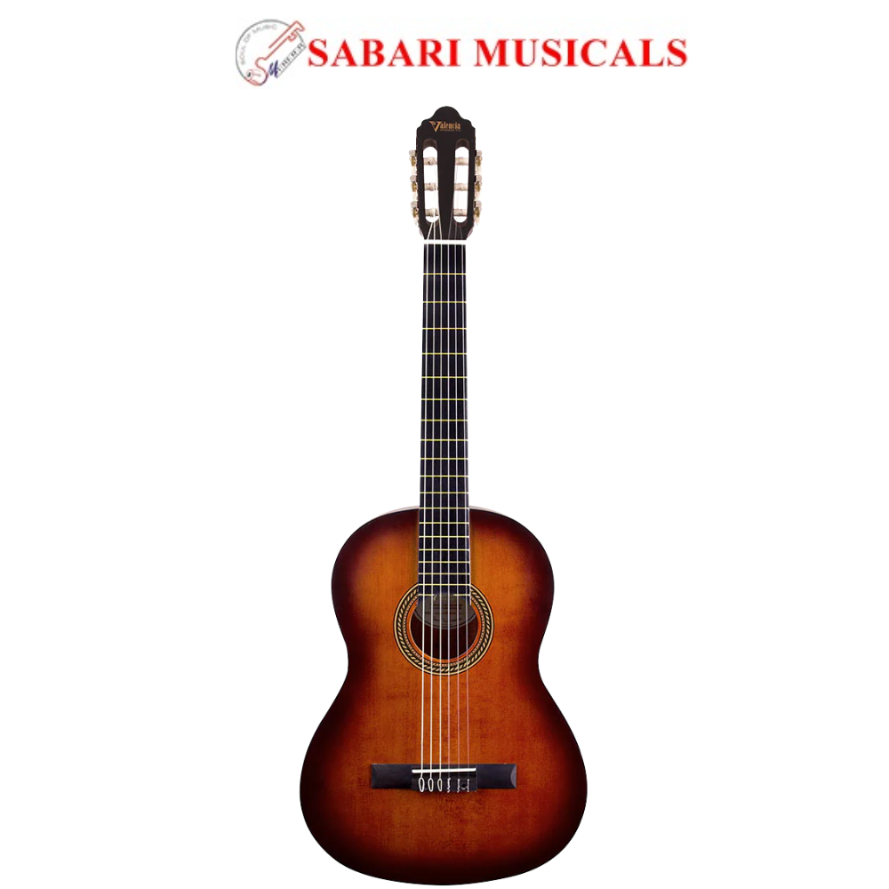 Valencia VC214 Classic Sunburst 4/4 Size 200 Series Classical Guitar With Truss Rod - Sunburst