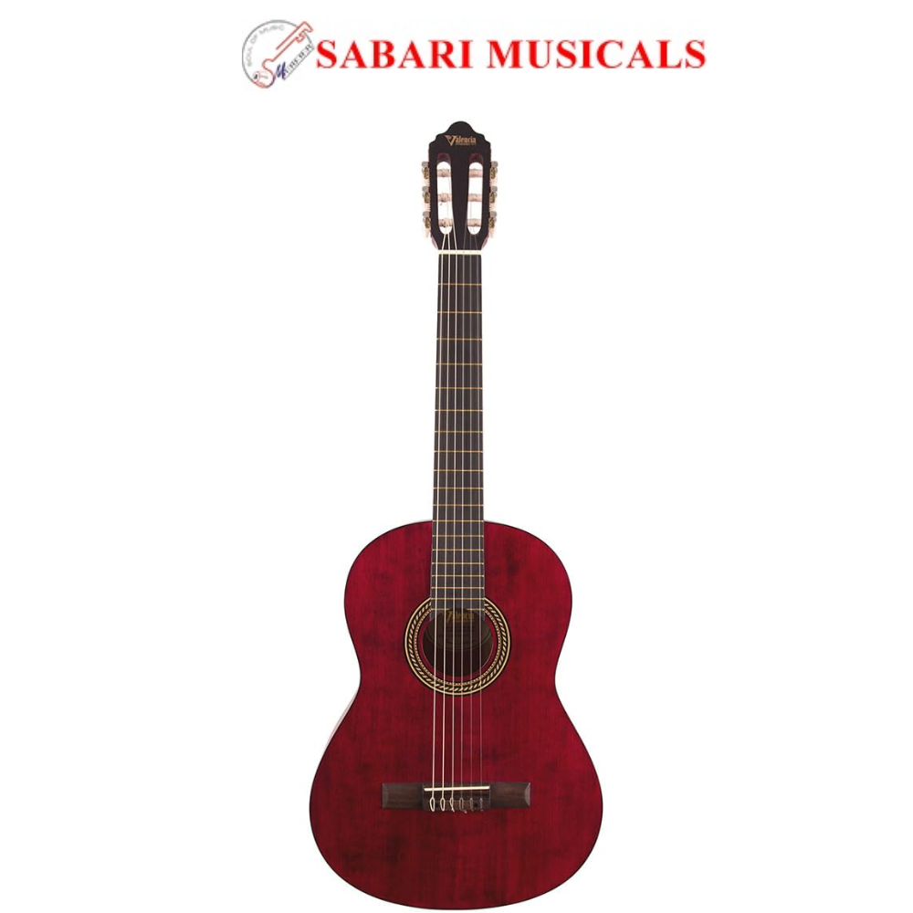 Valencia 200 Series Classical Guitar 4/4 size Wine Red with Truss Rod VC214TWR