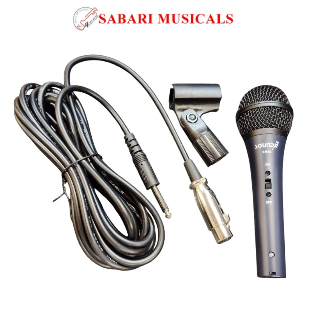 SoundX Dynamic Wired Microphone XM58 with Holder and Carry Pouch