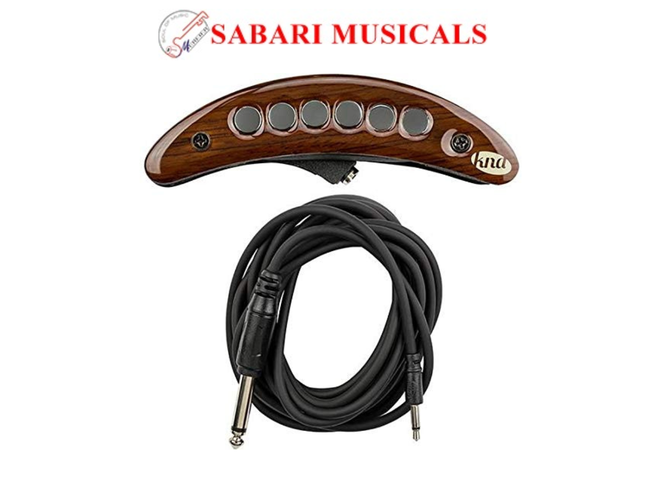 KNA SP1 (1/8" to 1/4" cables) Single coil sound hole acoustic guitar pickup