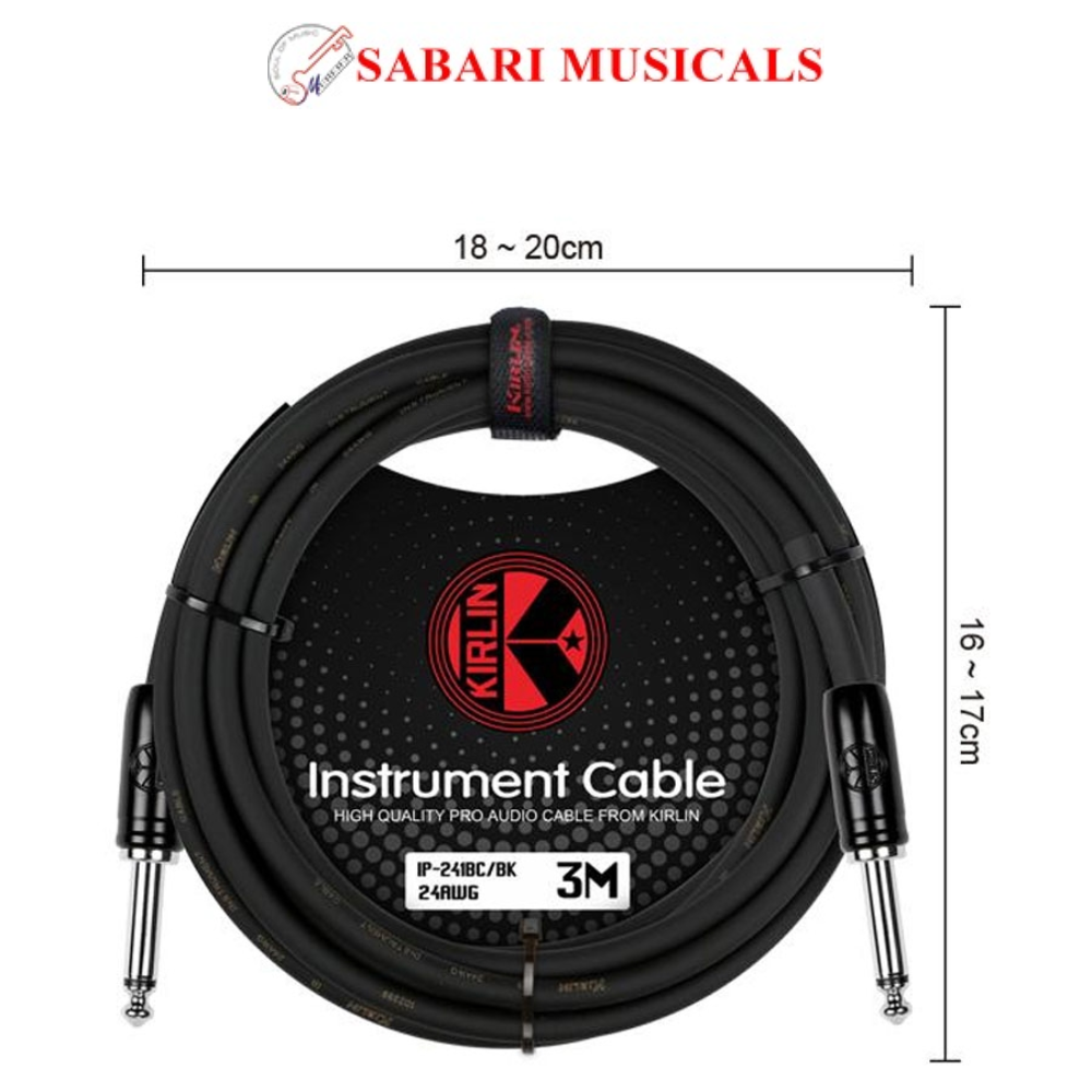 Kirlin IP-241BC BK Original 24 3m Instrument Cable - Black