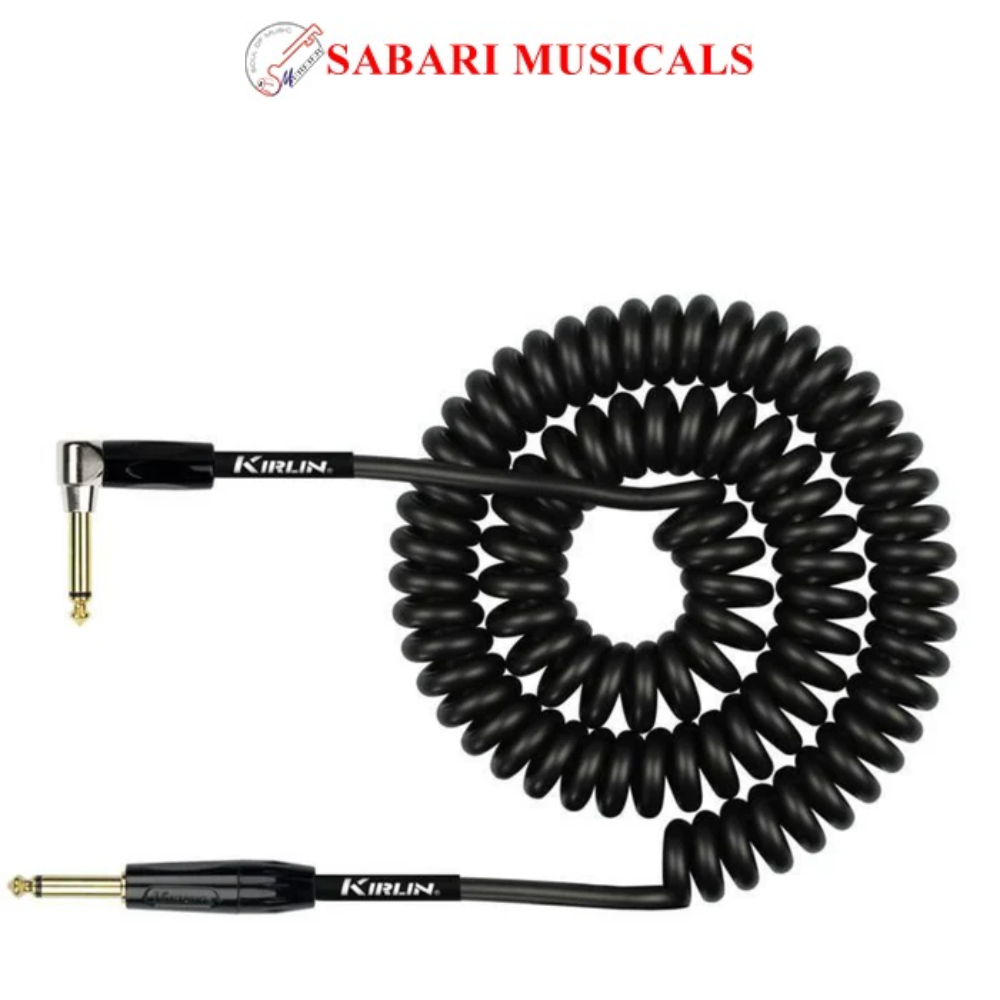 Kirlin R Angle Premium 10M Coil Instrument Cable IPK222BFGL-BKE