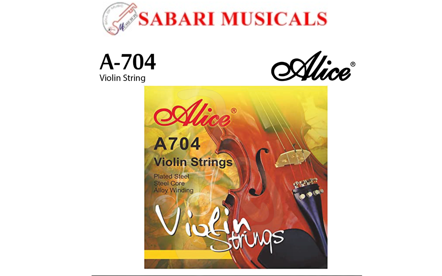 Alice A704 Violin String Set
