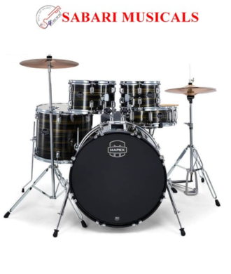 Mapex Comet CM5294FTCFJ 22/10/12/16/14S Complete Drumset, Ebony Yellow Grain
