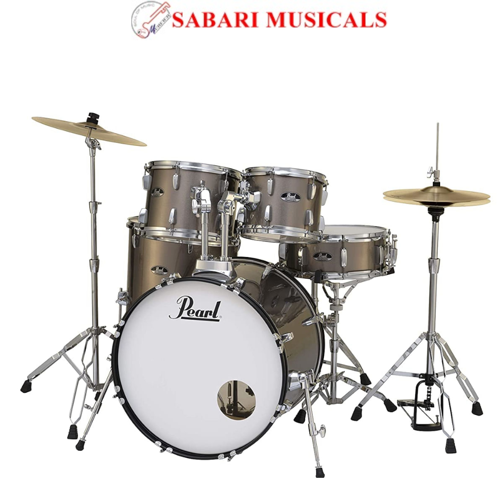 Pearl Roadshow Bronze Metallic 5 Pcs Drum Set W/Stands & Cymbals RS525SC/C (707)