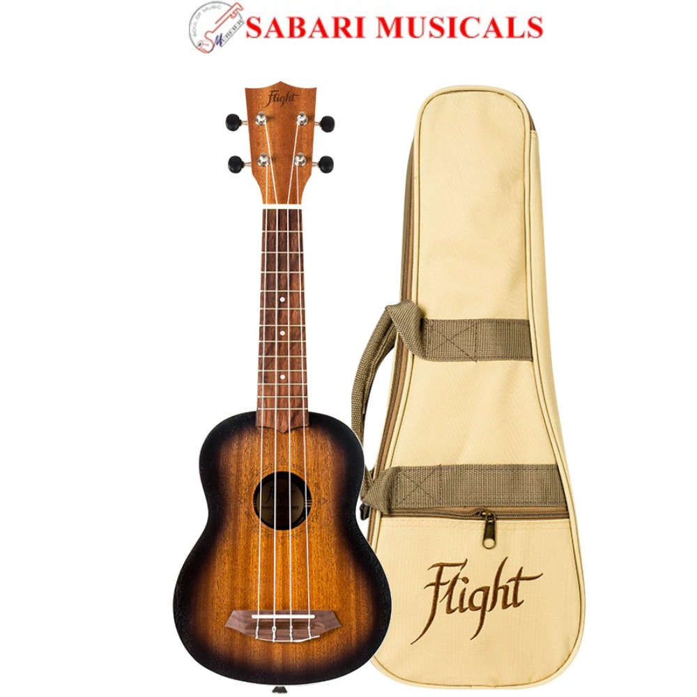 Flight NUS380 Amber Soprano Ukulele with Bag