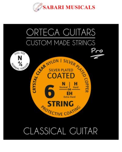 Ortega, Classical Guitar Strings, Silver Plated, Normal Tension 0.28-0.43w NYP44N