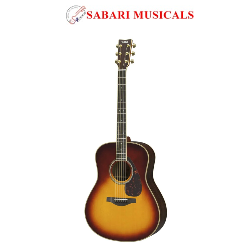 YAMAHA LL16 ARE BROWN SUNBURST ROUND-SHOULDER DREADNOUGHT STYLE ALL-SOLID ELECTRO-ACOUSTIC GUITAR