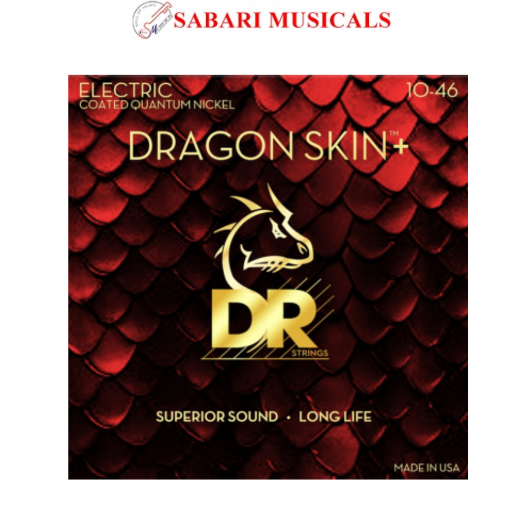 DR DEQ-10 Dragon Skin+ Coated Electric Guitar Strings 10-46