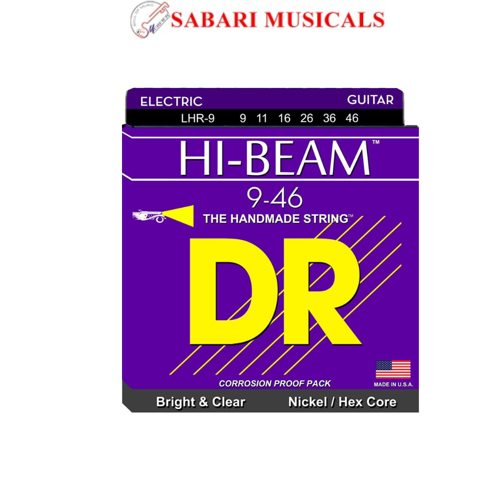 DR Hi-Beam Nickel Plated Electric Guitar Strings LHR-9/46 Lite-Hvy 9-46