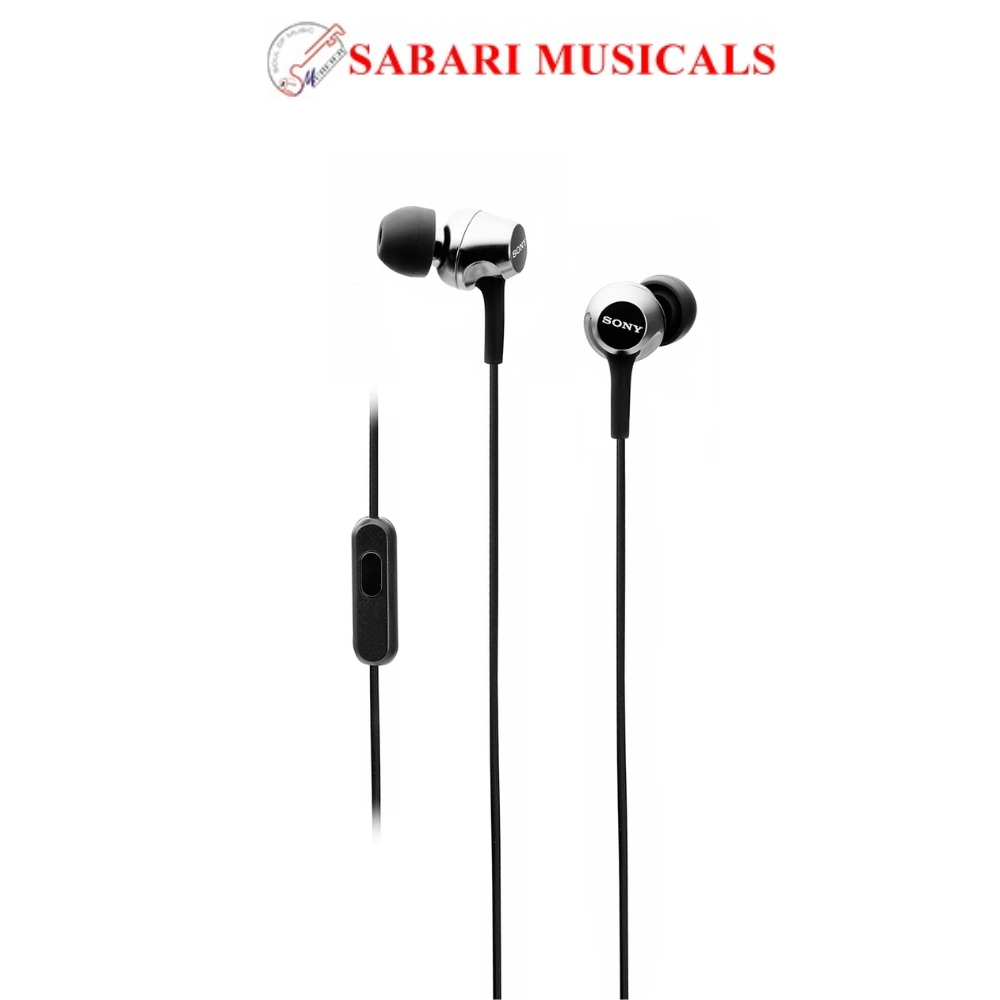 Sony MDR-EX255AP Wired in-Ear Headphones with Tangle Free Cable, Headset with Mic for Phone Calls