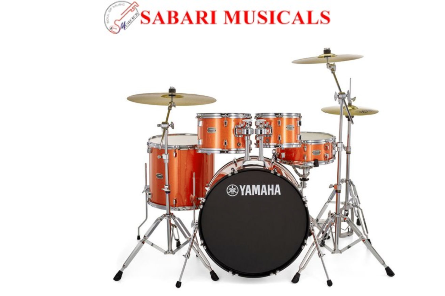 Yamaha RYDEEN RDP2F5 Acoustic Drum Set With Hardware - Orange Glitter