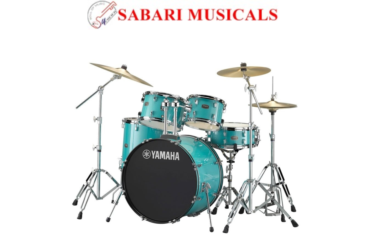 Yamaha RYDEEN RDP2F5 Acoustic Drum Set With Hardware - Turquoise Glitter