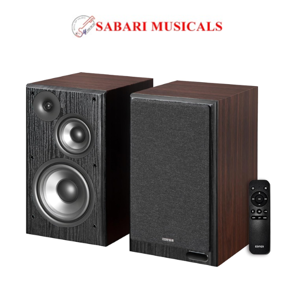 Edifier R2750DB MKII Powered Bookshelf Speakers, 144W 3-Way Active Studio Monitor with Sub Out, Hi-Res Audio, Bluetooth 6.0 with LDAC, HDMI/Optical/Coaxial for Turntable, PC, Home Audio - Walnut
