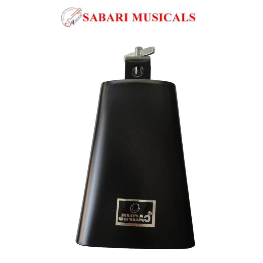 JINBAO Cowbell | 6" | With Stand Holder | Metal Percussion Instrument | Black