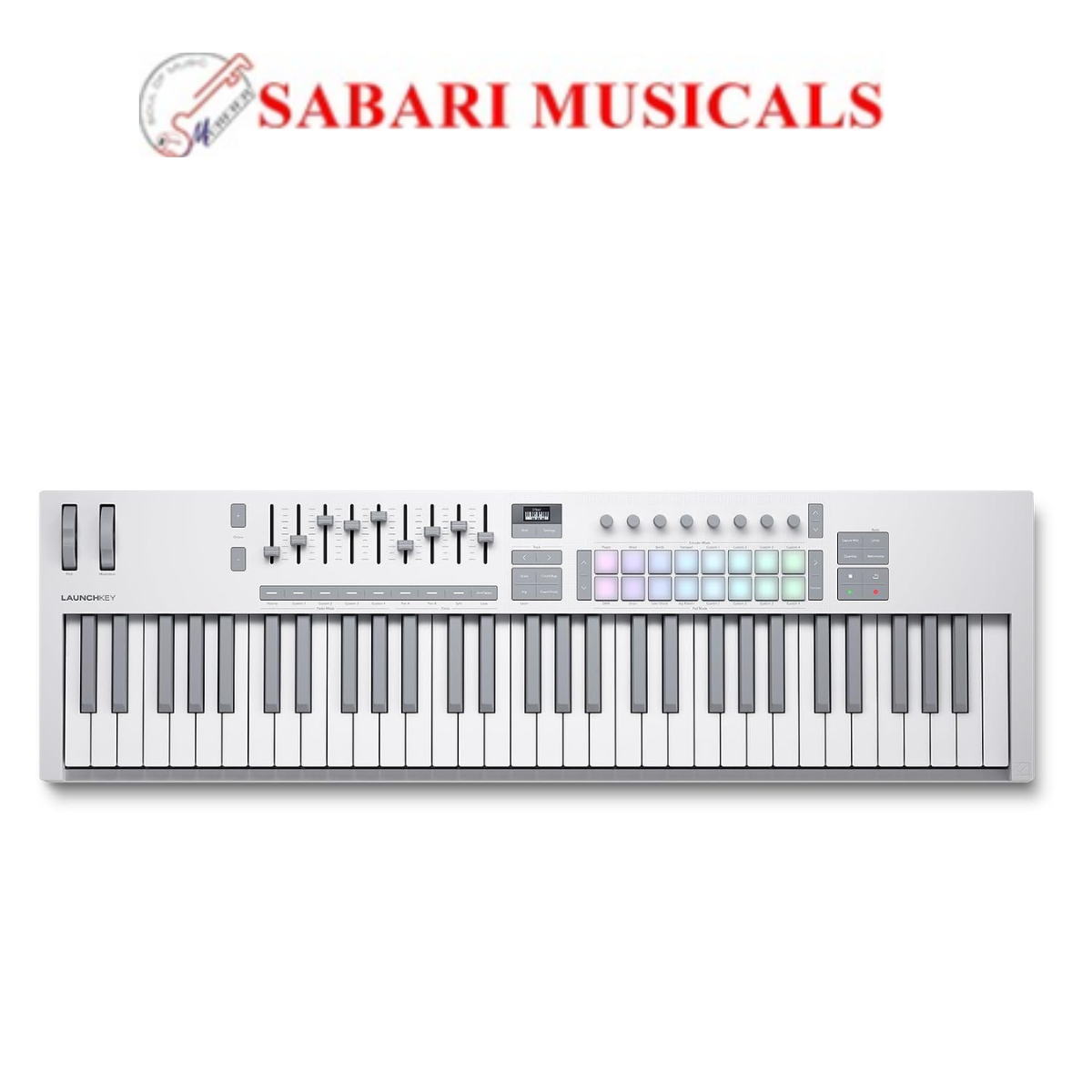Novation Launchkey 61 MK4 White – 61 Semi-Weighted Key, MIDI Keyboard Controller — DAW Integration. Chords & Scales, Drum Pads, Arp, & Music Creation Software